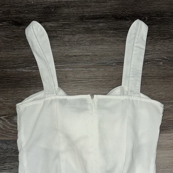 PrettyLittleThing White Bodysuit with Bow - Size 4 - Picture 6 of 10